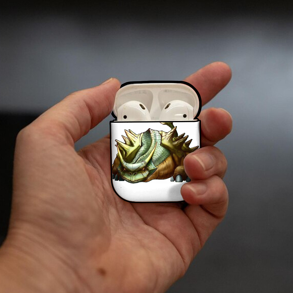 遊☆戯☆王 Yu-Gi-Oh! AirPods 第2世代保護ケース ハードシェル ブラック 耐衝撃・防指紋・カラビナ付き