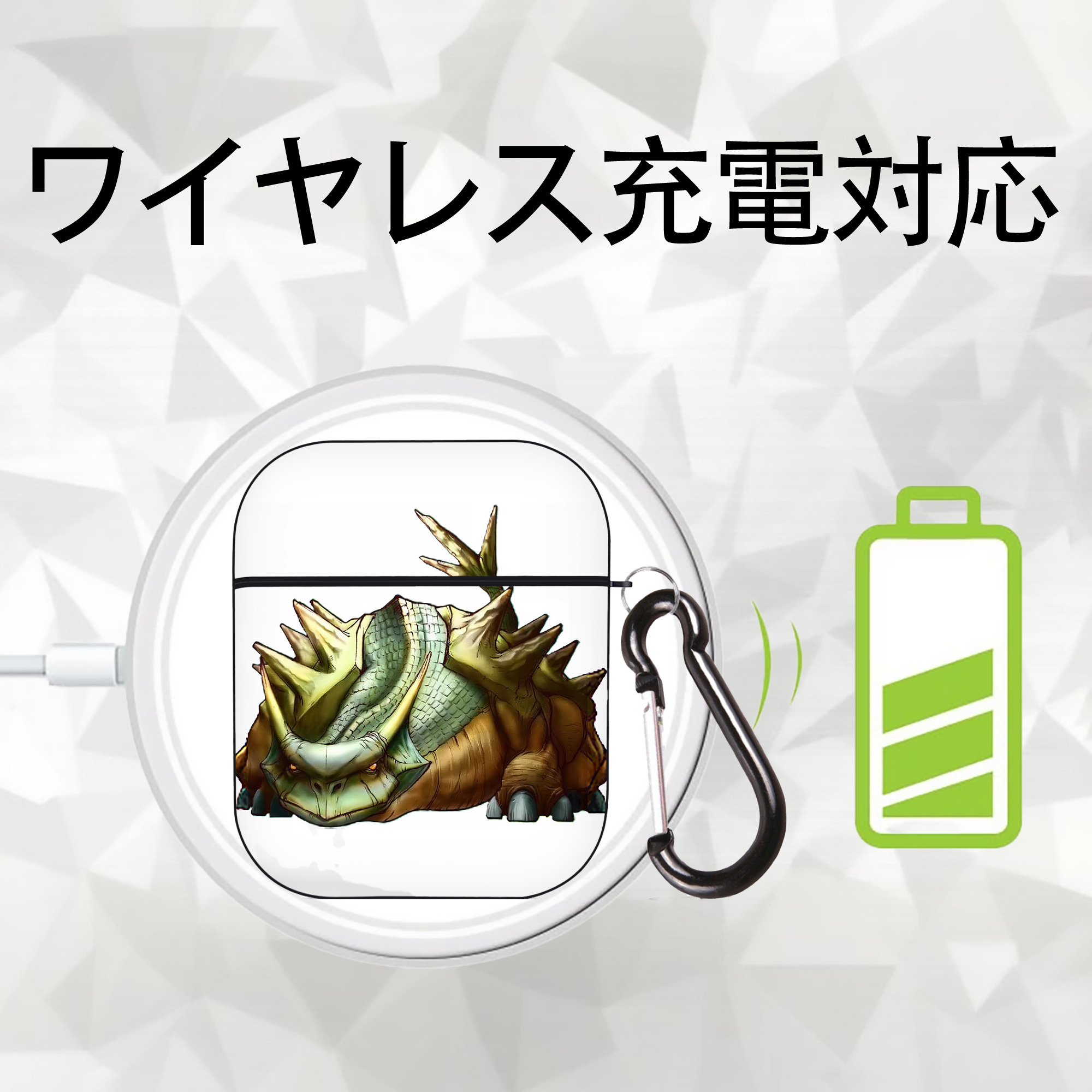 遊☆戯☆王 Yu-Gi-Oh! AirPods 第2世代保護ケース ハードシェル ブラック 耐衝撃・防指紋・カラビナ付き