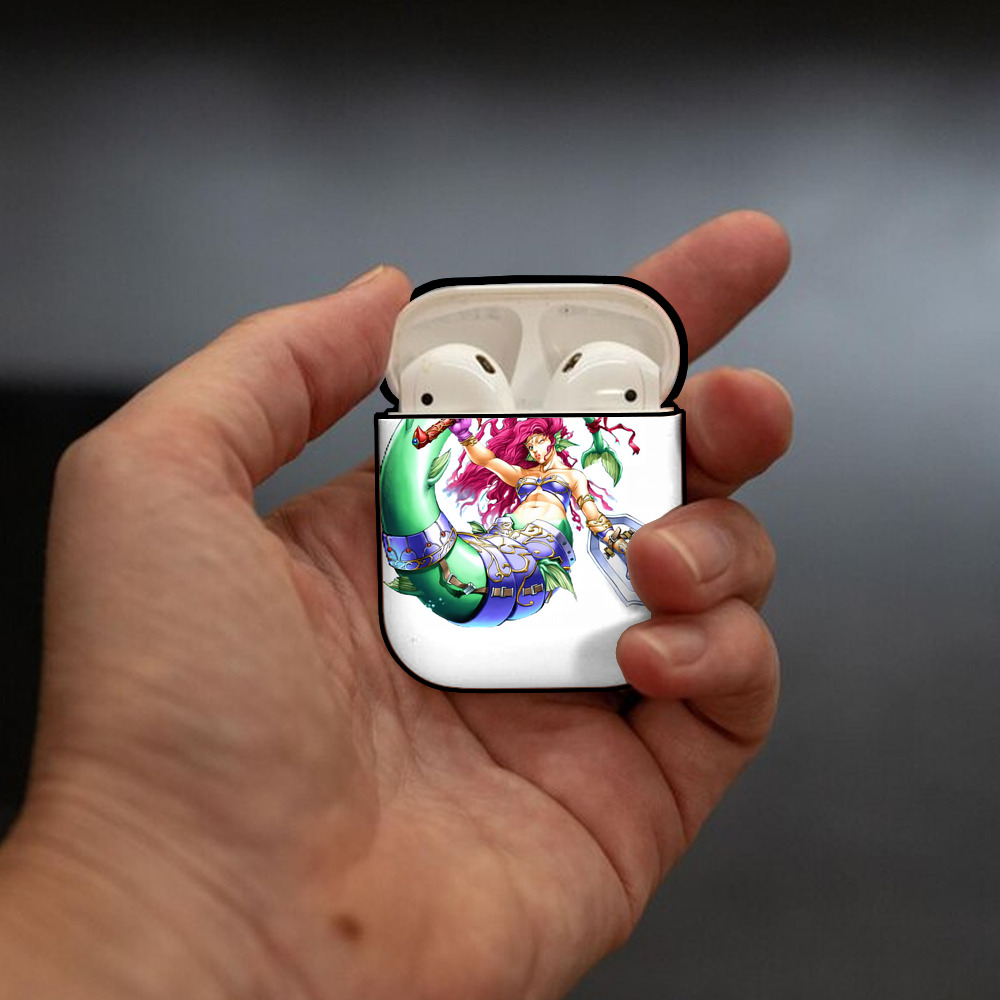 遊☆戯☆王 Yu-Gi-Oh! AirPods 第2世代保護ケース ハードシェル ブラック 耐衝撃・防指紋・カラビナ付き