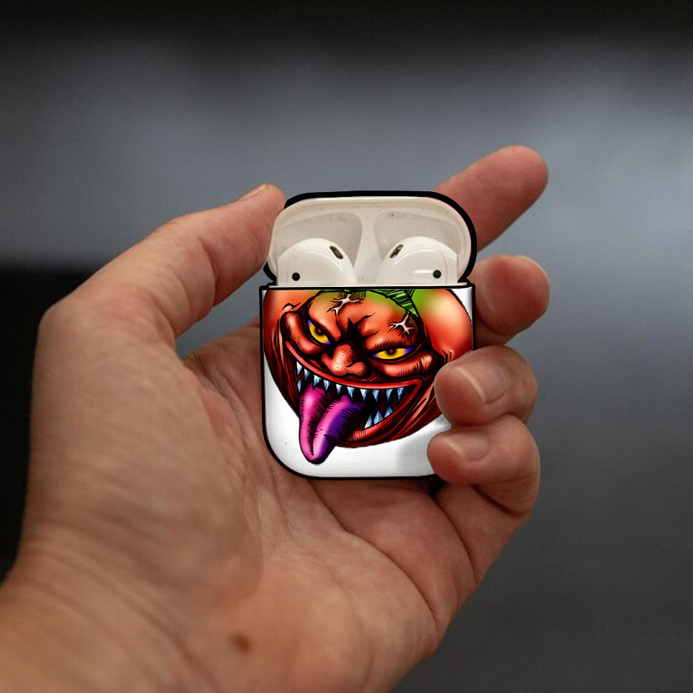 遊☆戯☆王 Yu-Gi-Oh! AirPods 第2世代保護ケース ハードシェル ブラック 耐衝撃・防指紋・カラビナ付き