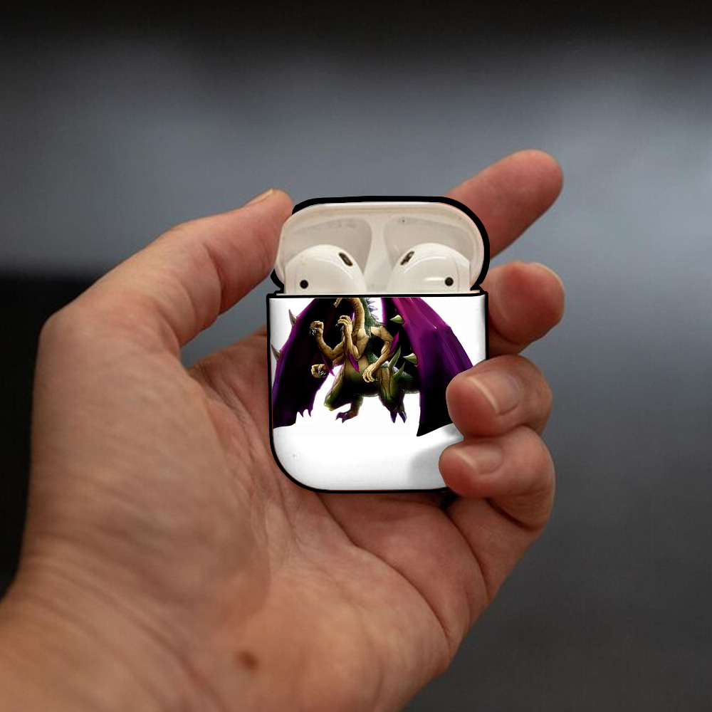 遊☆戯☆王 Yu-Gi-Oh! AirPods 第2世代保護ケース ハードシェル ブラック 耐衝撃・防指紋・カラビナ付き