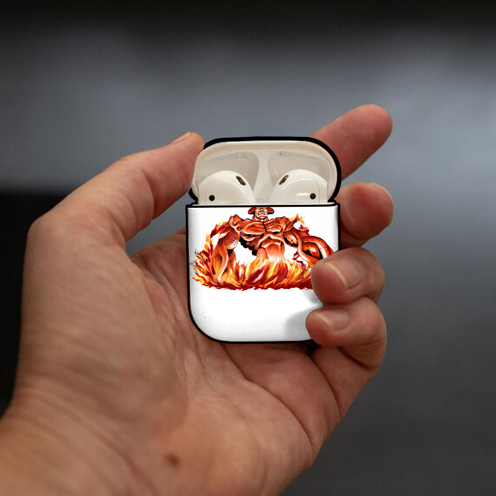 遊☆戯☆王 Yu-Gi-Oh! AirPods 第2世代保護ケース ハードシェル ブラック 耐衝撃・防指紋・カラビナ付き