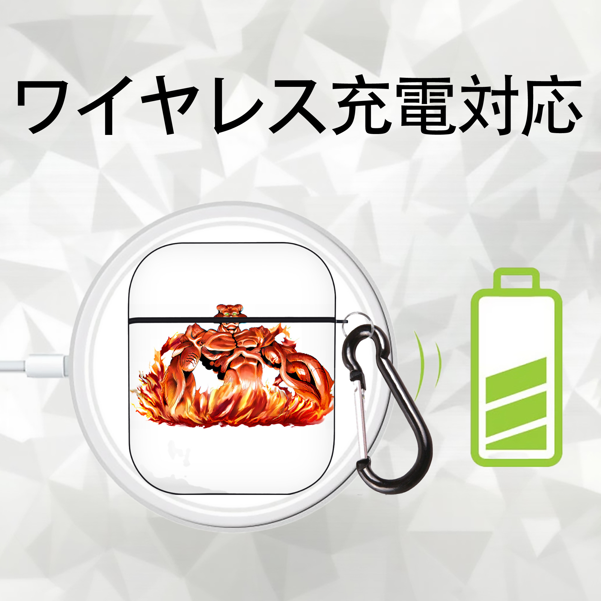 遊☆戯☆王 Yu-Gi-Oh! AirPods 第2世代保護ケース ハードシェル ブラック 耐衝撃・防指紋・カラビナ付き