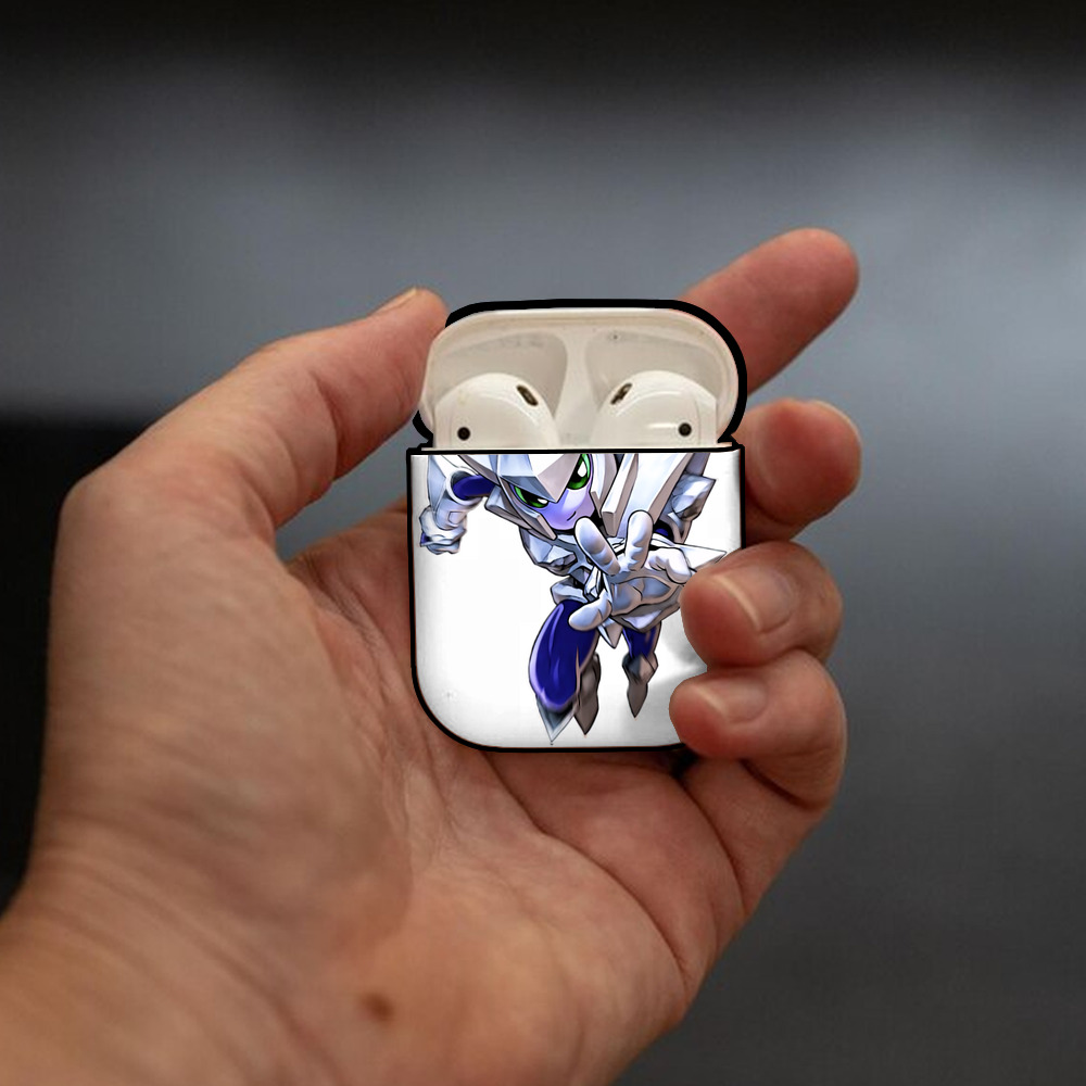 遊☆戯☆王 Yu-Gi-Oh! AirPods 第2世代保護ケース ハードシェル ブラック 耐衝撃・防指紋・カラビナ付き
